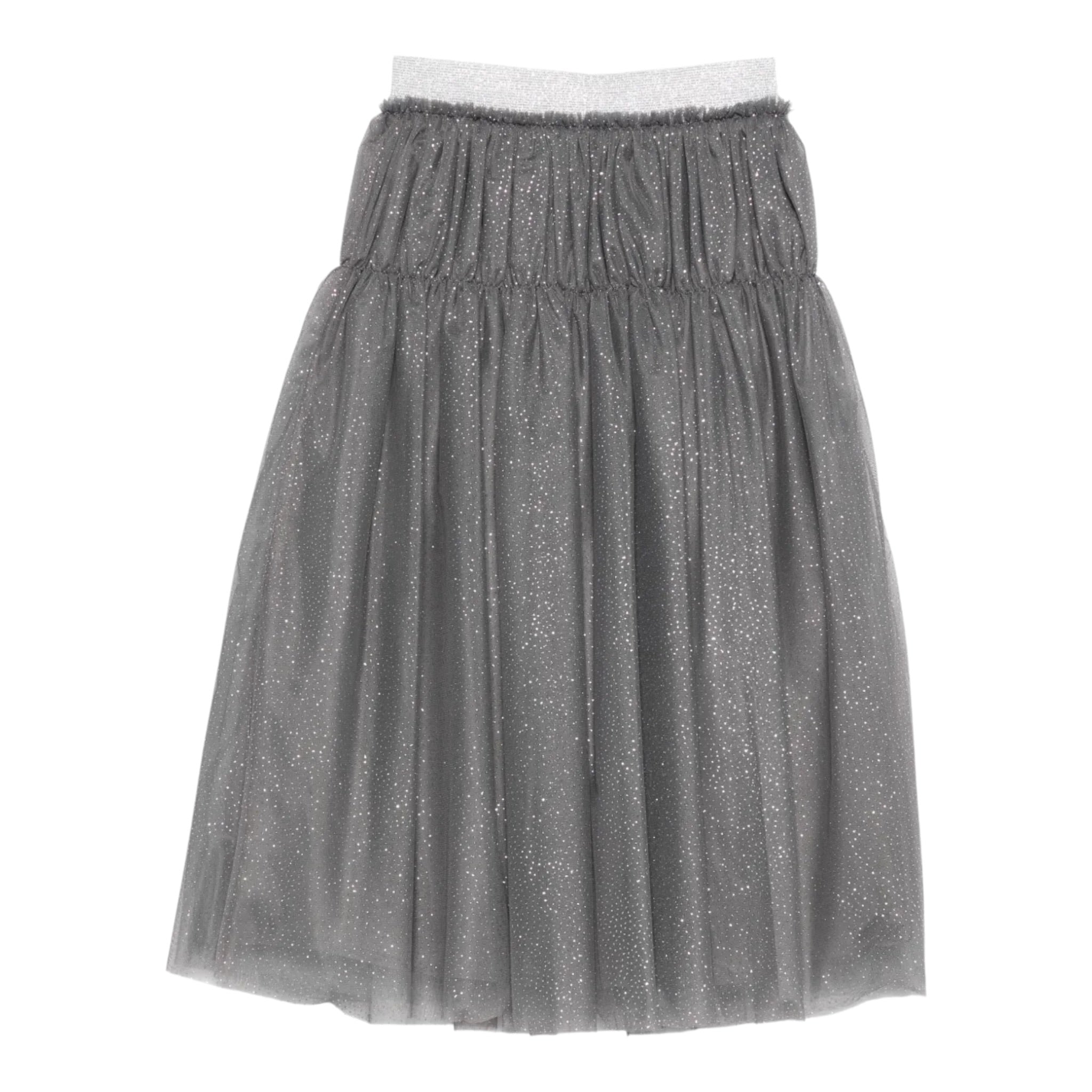 Il Gufo Gonna tinta unita con Tulle Grigio per Bambina A25GGN0007H4003 GRIGIO IL GUFO 