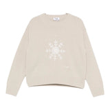 Il Gufo Maglia tinta unita con Stampa Beige per Neonata A25GMA0006EM220 BEIGE IL GUFO 
