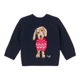 Il Gufo Maglia Girocollo Tinta Nita con Ricamo Blu per Neonato A25GMA0008EM220 BLU IL GUFO 