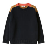 Il Gufo Maglia Tricolore Girocollo Blu per Bambino A25GMA0011EM109 BLU IL GUFO 