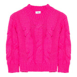 Il Gufo Maglia tinta unita Girocollo Fuxia per Bambina A25GMA0016EM913 FUXIA IL GUFO 