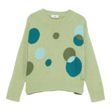 Il Gufo Maglia tinta unita con Fantasia Verde per Neonata A25GMA0028EM220N VERDE IL GUFO 