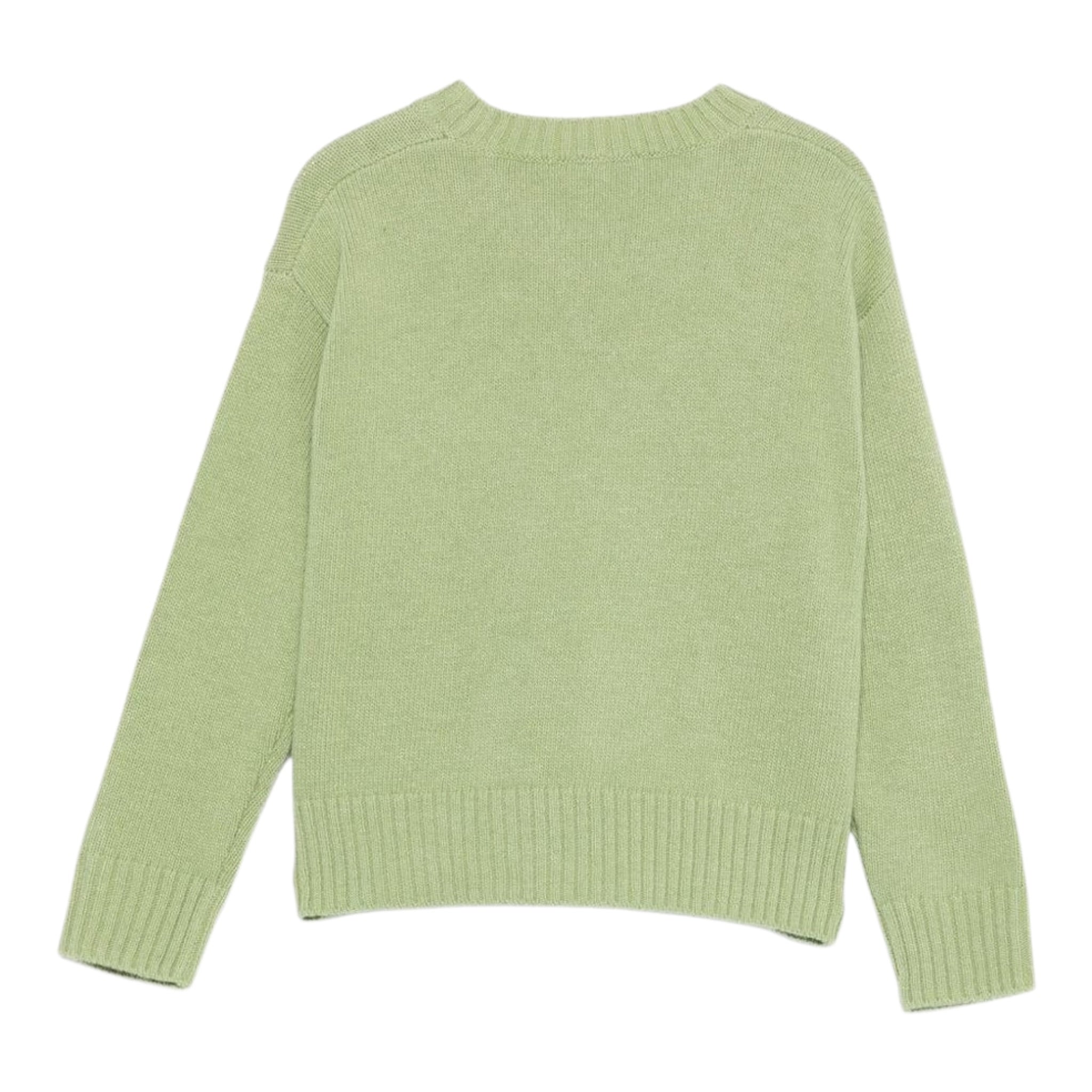 Il Gufo Maglia tinta unita con Fantasia Verde per Neonata A25GMA0028EM220N VERDE IL GUFO 