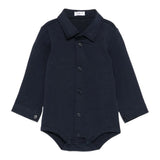 Il Gufo Camicia Body Manica Lunga tinta unita Blu per Neonato A25GMB0001MF002 BLU IL GUFO 