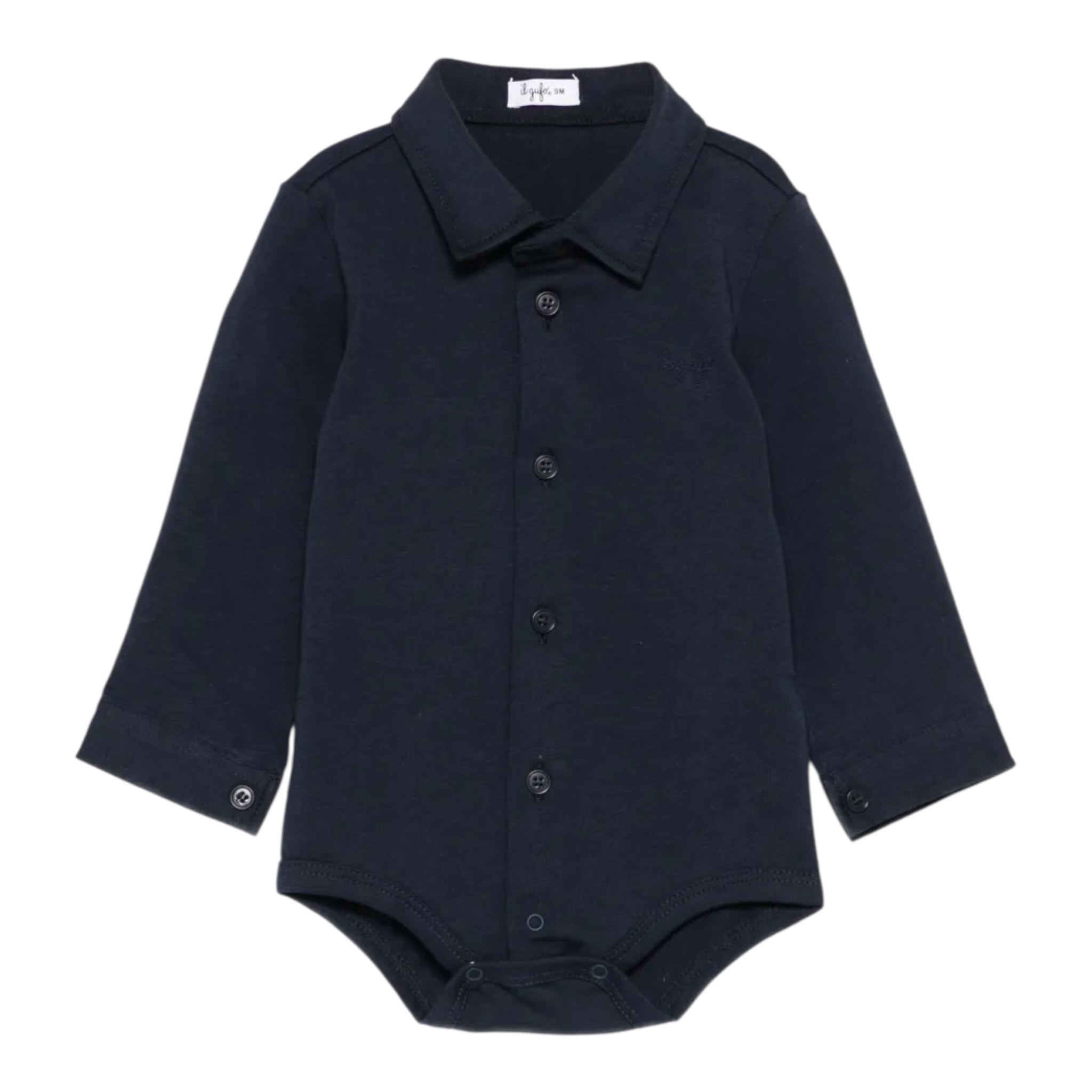 Il Gufo Camicia Body Manica Lunga tinta unita Blu per Neonato A25GMB0001MF002 BLU IL GUFO 