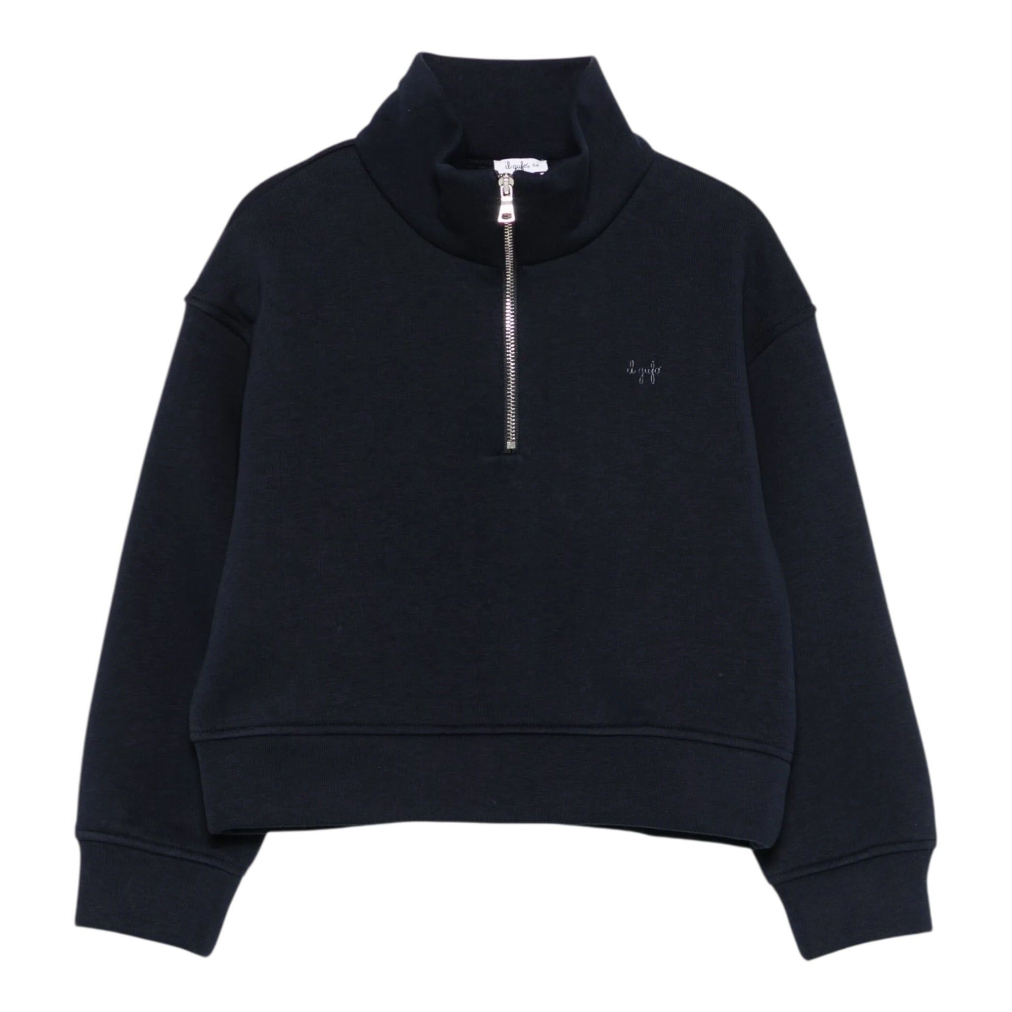Il Gufo Felpa tinta unita con Zip Blu per Neonato A25GMF0005M0154 BLU IL GUFO 