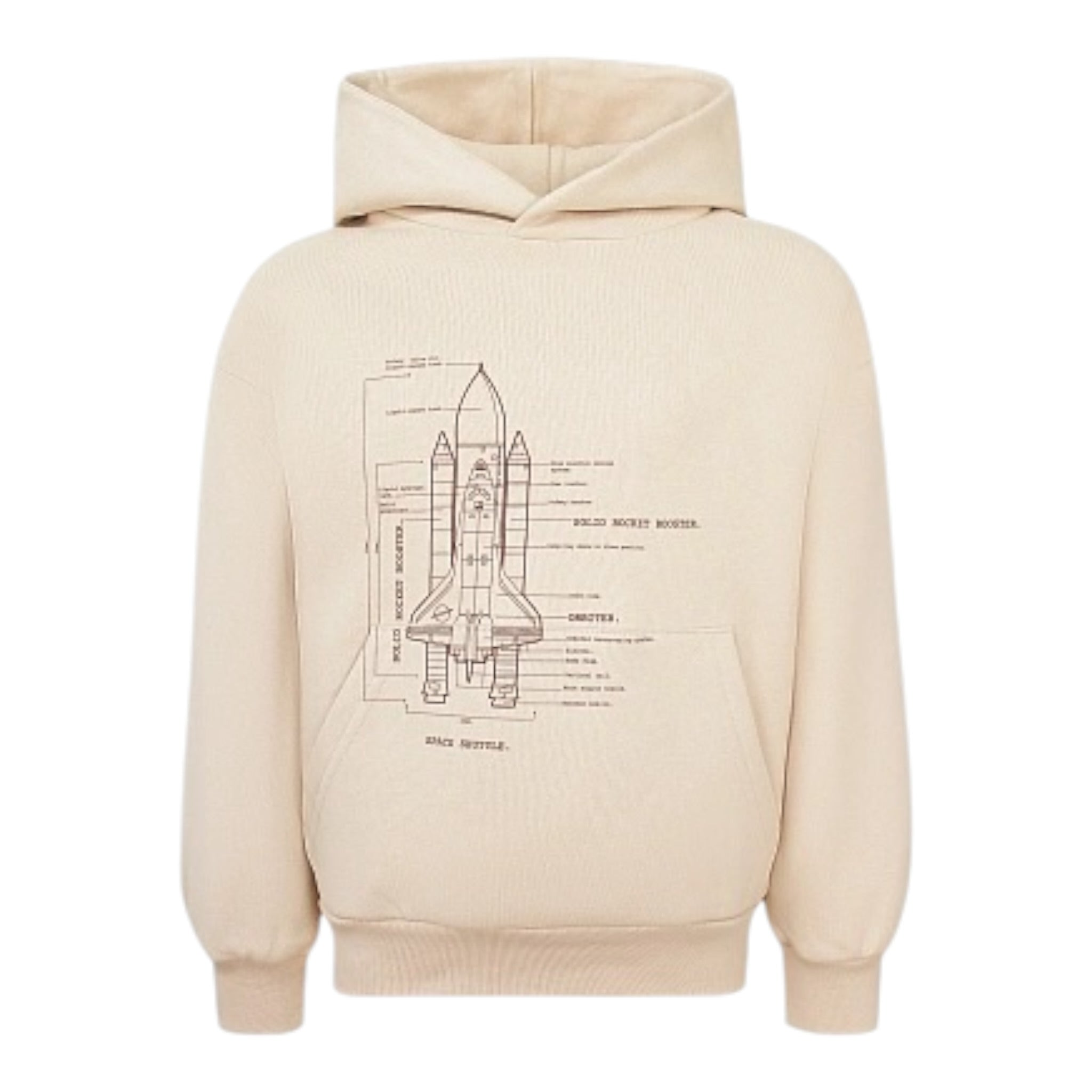 Il Gufo Felpa tinta unita con Cappuccio E Stampa Beige per Bambino A25GMF0007M0107 BEIGE IL GUFO 