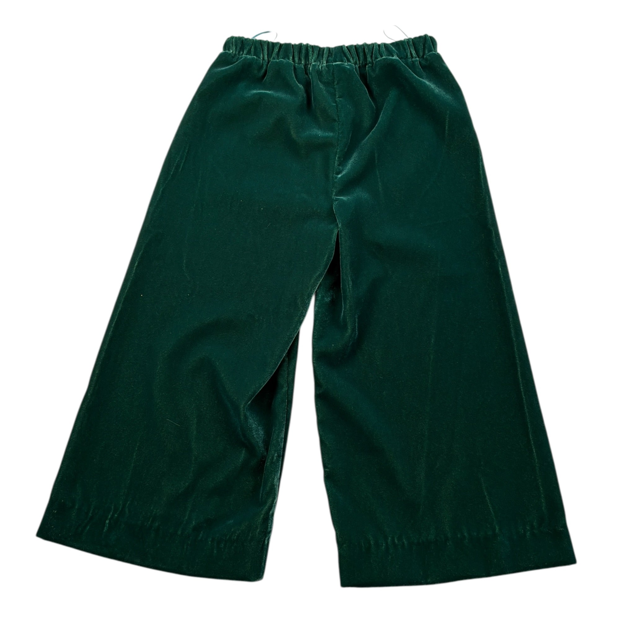 Il Gufo Pantalone tinta unita Modello Palazzo In Velluto Verde per Neonata A25GPL0038V0017N VERDE IL GUFO 