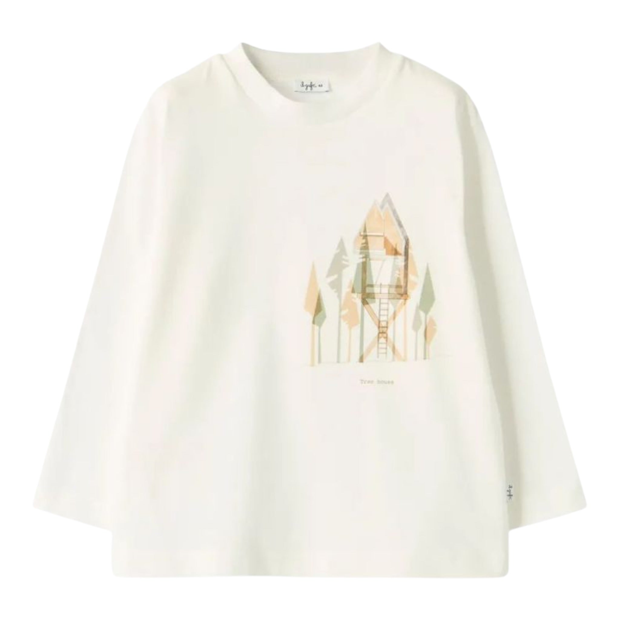 Il Gufo Shirt tinta unita con Stampa Bianco per Neonato A25GTA0009MF002 BIANCO IL GUFO 