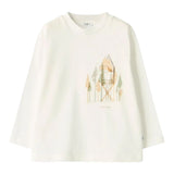 Il Gufo Shirt tinta unita con Stampa Bianco per Bambino A25GTA0009MF002J BIANCO IL GUFO 