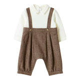 Il Gufo Tutina Manica Lunga Bicolore Marrone per Neonato A25GTL0005C0074 MARRONE IL GUFO 