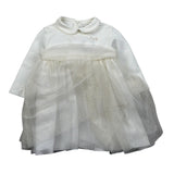 Il Gufo Abito Manica Lunga tinta unita con Tulle Panna per Neonata A25GVL0018H4003 PANNA IL GUFO 