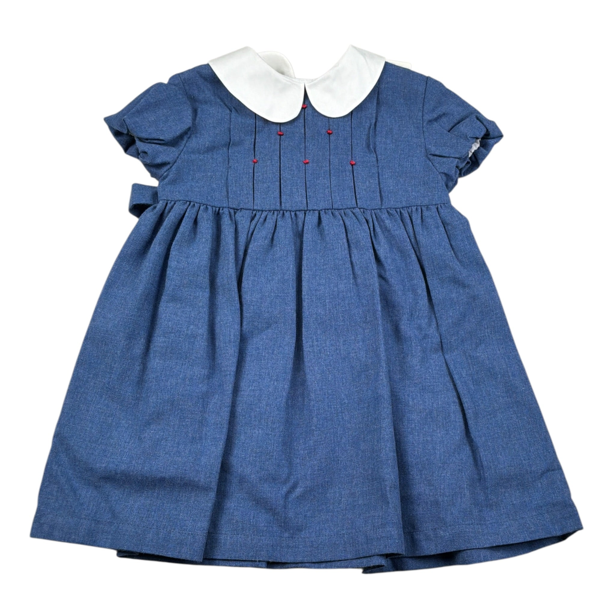 Ilfarobimbi Abito Mezza Manica tinta unita Blu per Bambina IFB50545 BLU ILFAROBIMBI 