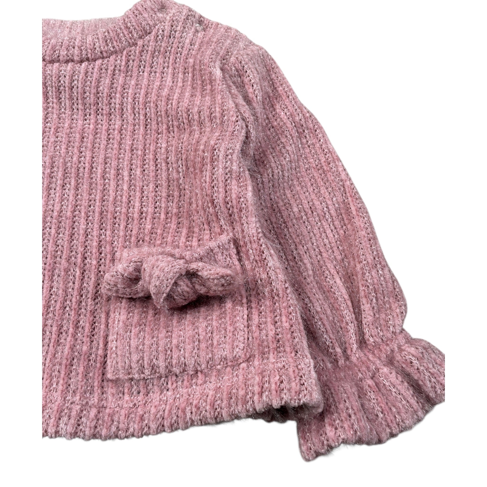 Illiana Maglia Girocollo tinta unita Rosa per Neonata 734FBN ROSA ILLIANA 