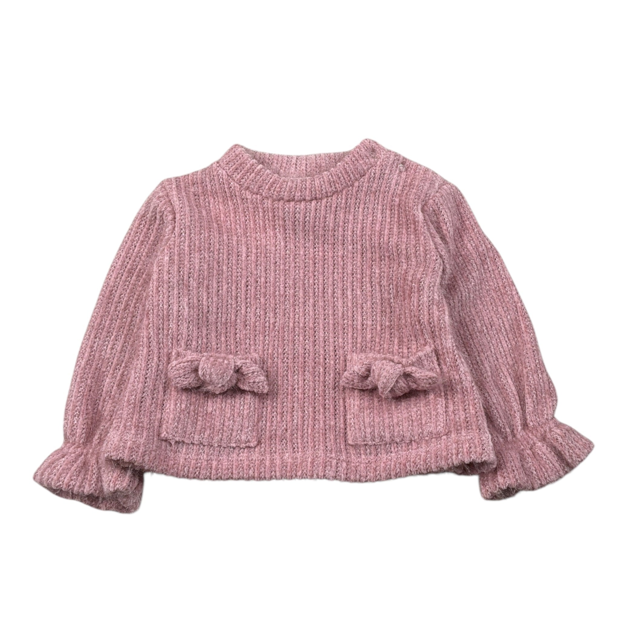 Illiana Maglia Girocollo tinta unita Rosa per Bambina 734FB ROSA ILLIANA 