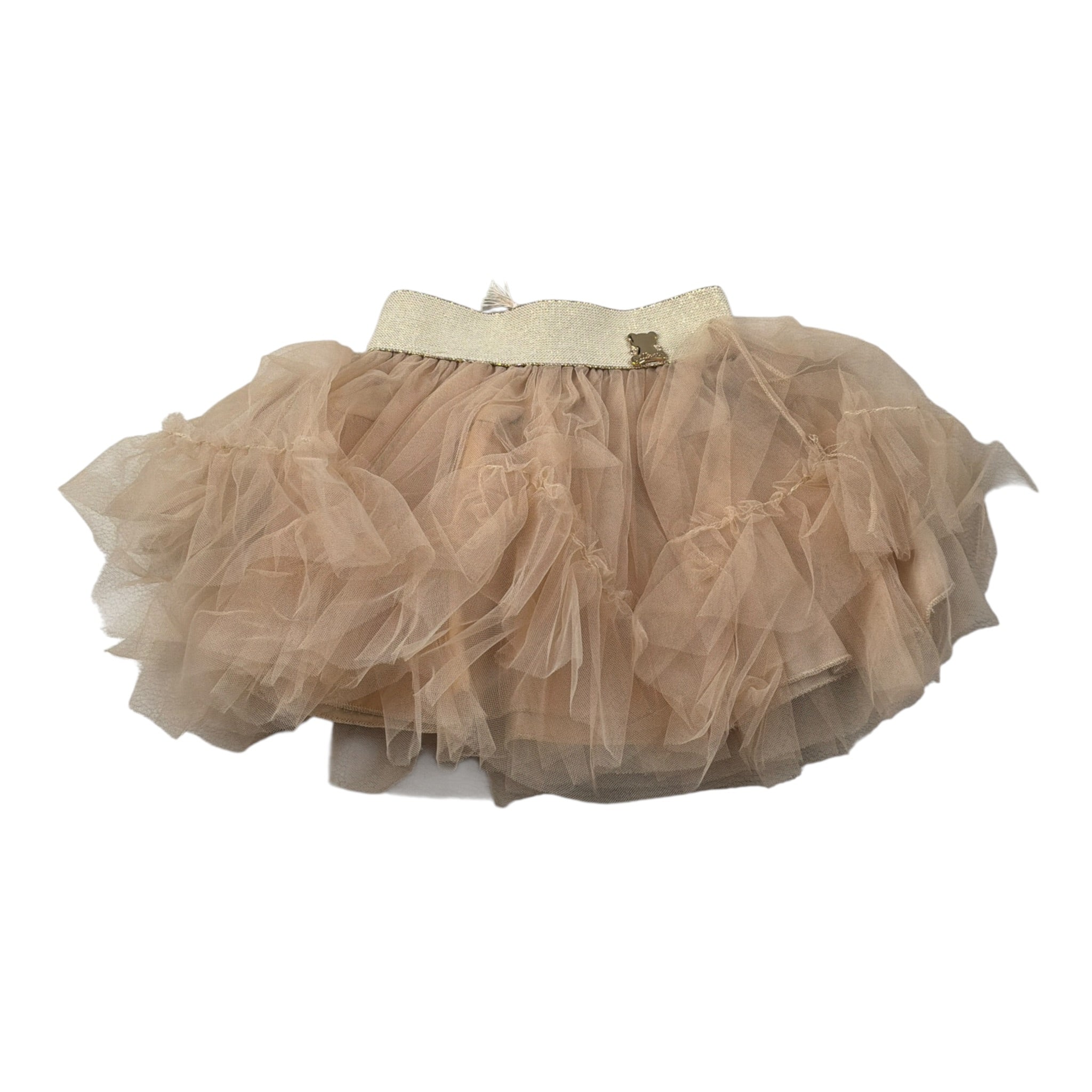 Illiana Gonna tinta unita con Tulle Beige per Neonata 741F BEIGE ILLIANA 