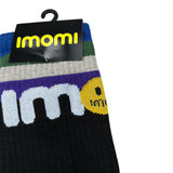 Imomi Calzini tinta unita con Stampe Nero per Bambino FW231K95 NERO IMOMI 