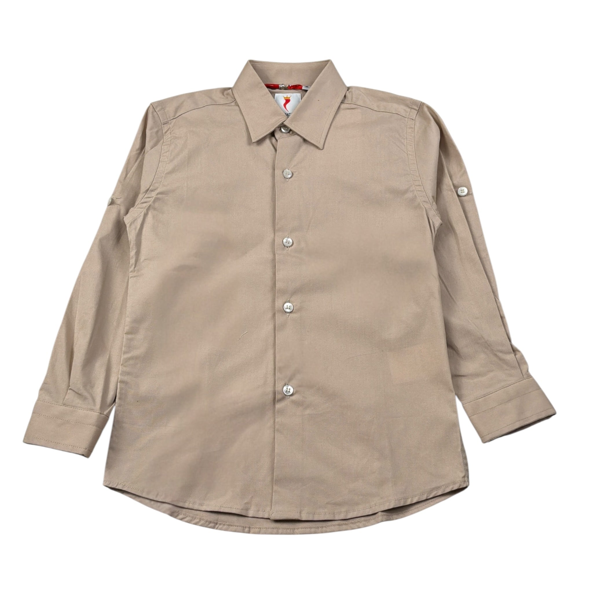Imperatore Napoli Camicia Manica Lunga Tinta Beige per Bambino POPELINE BEIGE IMPERATORE NAPOLI 