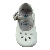 Indice Ballerine Tinta Uita con Fibia Panna per Neonata 328 PANNA INDICE 