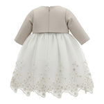 Isabel & Martinez Abito Cerimonia Bicolore con Tulle Bianco per Neonata IM22B70 BIANCO ISABEL & MARTINEZ 