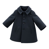 Isabel & Martinez Cappotto tinta unita con Bottoni Blu per Neonata IM24A278 BLU ISABEL & MARTINEZ 