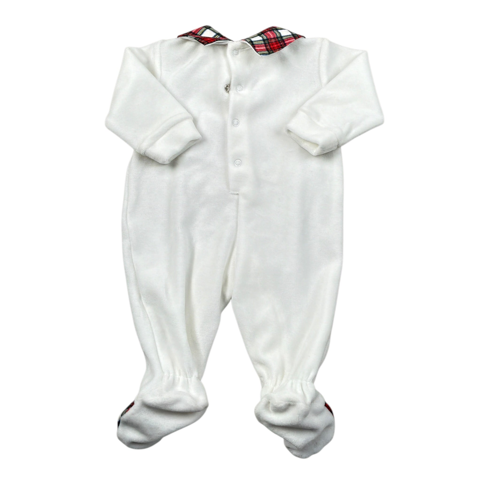 Isabel & Martinez Tutina tinta unita In Ciniglia Bianco per Neonata IM24N554 BIANCO ISABEL & MARTINEZ 