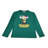 Italian Brainrot Shirt tinta unita Girocollo con Stampa Verde per Bambino F5IBJBTH015 VERDE ITALIAN BRAINROT 