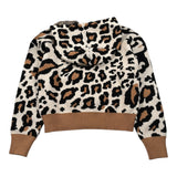 J'Aime' Maglia tinta unita con Fantasia Maculata E Cappuccio Beige per Bambina 5378G BEIGE J'AIME' 
