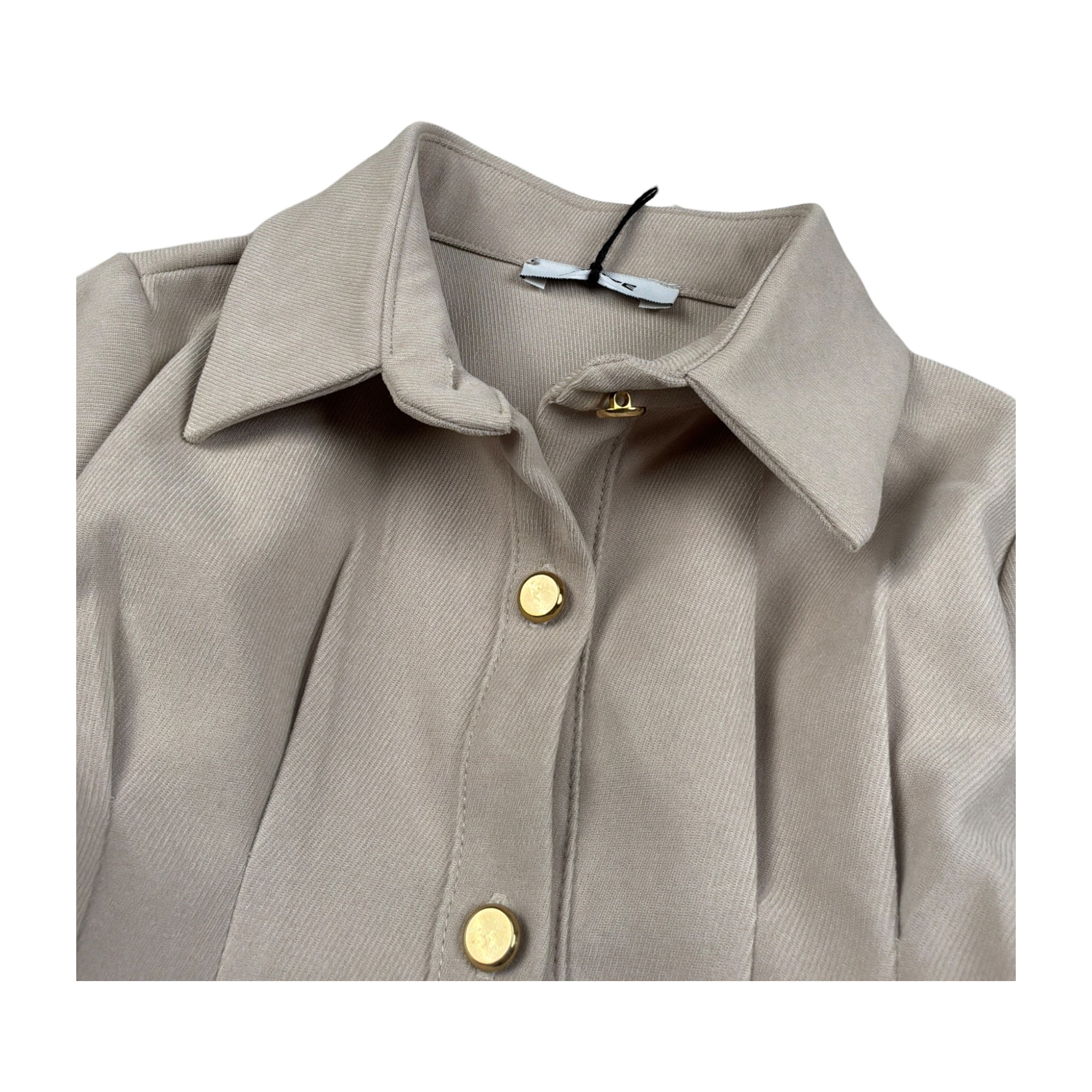 Janice Abito Manica Lunga tinta unita Beige per Neonata JN639NN BEIGE JANICE 