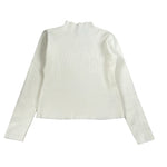 Janice Maglia Mezzo Collo tinta unita Bianco per Bambina JN878R BIANCO JANICE 