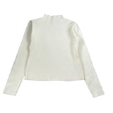 Janice Maglia Mezzo Collo tinta unita Bianco per Bambina JN878R BIANCO JANICE 