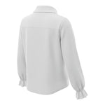 Janice Camicia tinta unita con Colletto Bianco per Bambina JN910B BIANCO JANICE 