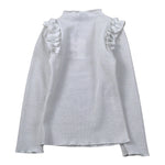 Janice Maglia Tint Unita con Rouches Bianco per Bambina JN928B BIANCO JANICE 
