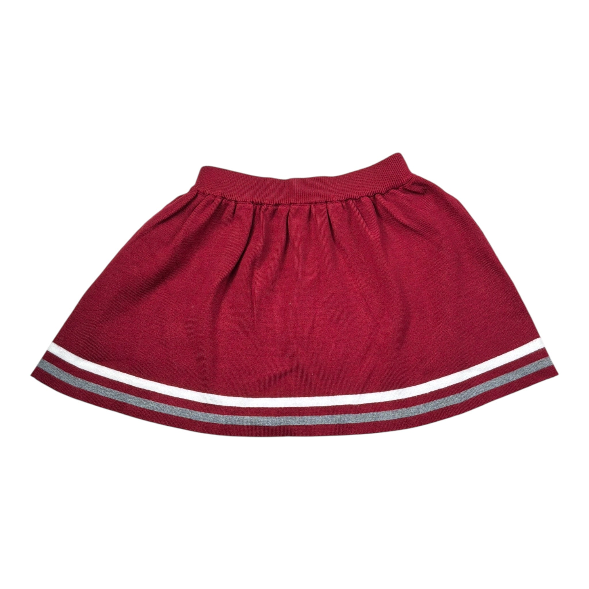 Janice Gonna tinta unita con Fantasia A Righe Rosso per Bambina JN946B ROSSO JANICE 