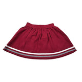 Janice Gonna tinta unita con Fantasia A Righe Rosso per Bambina JN946B ROSSO JANICE 