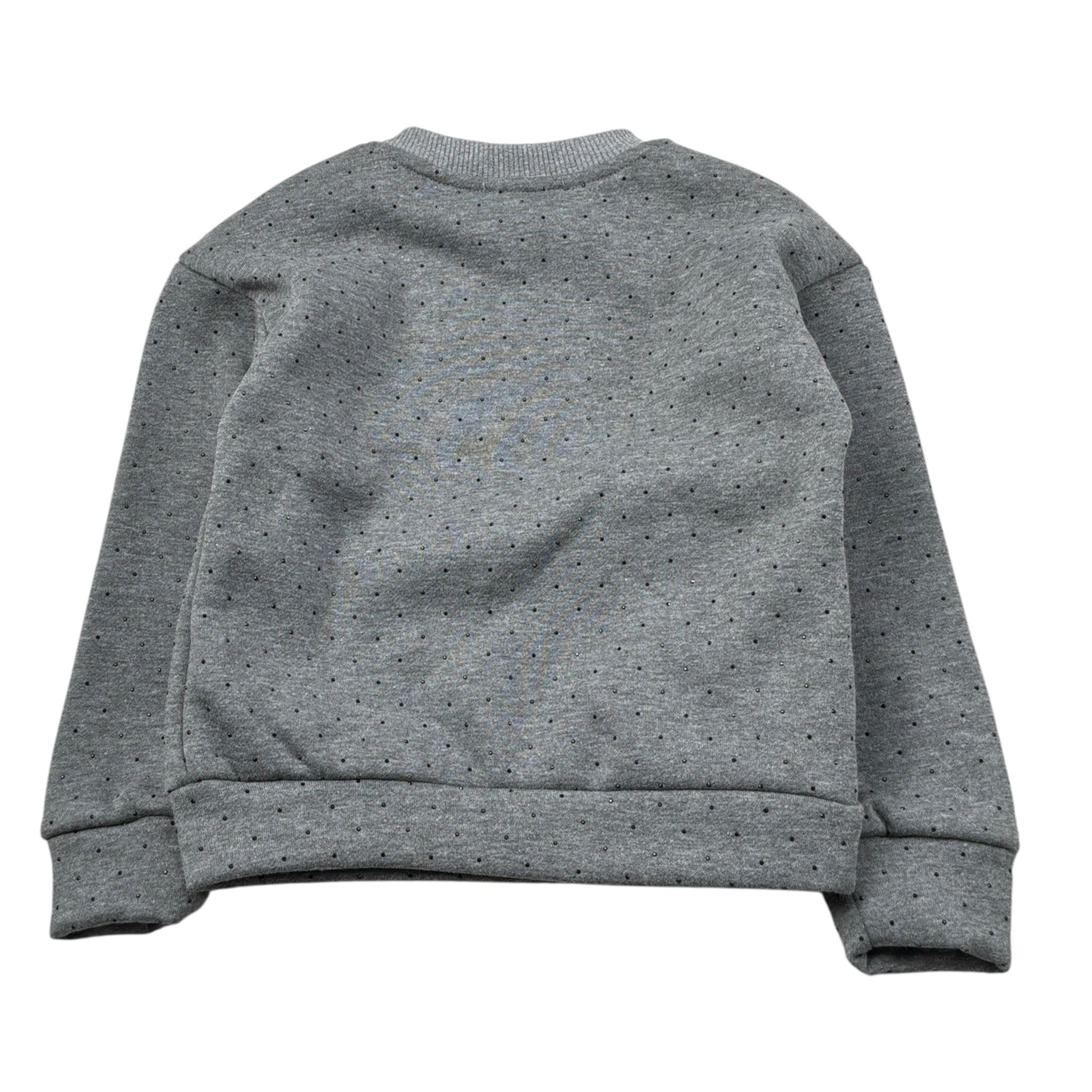 Janice Felpa tinta unita con Brillantini Grigio per Bambina JN951B GRIGIO JANICE 