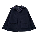 Jeckerson Cappotto tinta unita con Cappuccio Blu per Neonato JB4274N BLU JECKERSON 