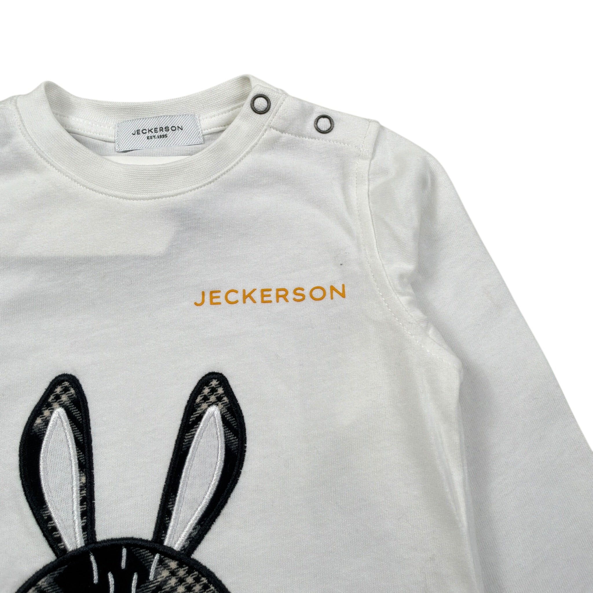 Jeckerson Shirt Girocollo tinta unita Cn Ricami Bianco per Bambino JB4339 BIANCO JECKERSON 