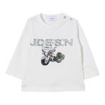 Jeckerson Shirt Girocollo tinta unita con Stampa Bianco per Bambino JB5002W25 BIANCO JECKERSON 
