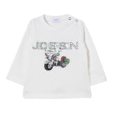 Jeckerson Shirt Girocollo tinta unita con Stampa Bianco per Neonato JB5002W25N BIANCO JECKERSON 