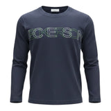 Jeckerson Shirt Girocollo tinta unita con Stampa Blu per Bambino JB5006W25 BLU JECKERSON 