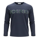 Jeckerson Shirt Girocollo tinta unita con Stampa Blu per Neonato JB5006W25N BLU JECKERSON 