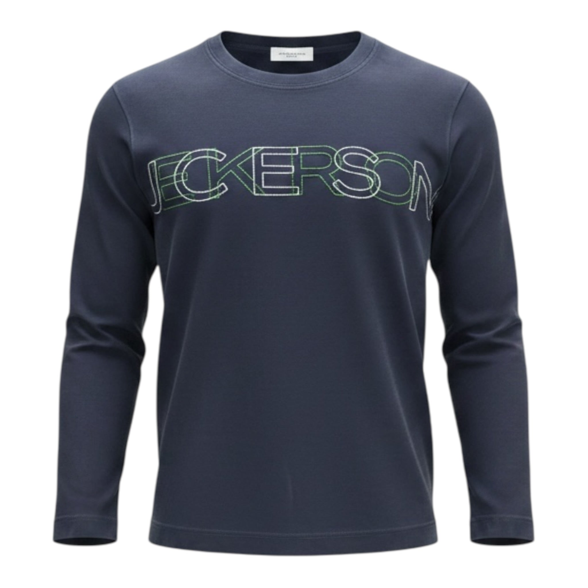 Jeckerson Shirt Girocollo tinta unita con Stampa Blu per Neonato JB5006W25N BLU JECKERSON 