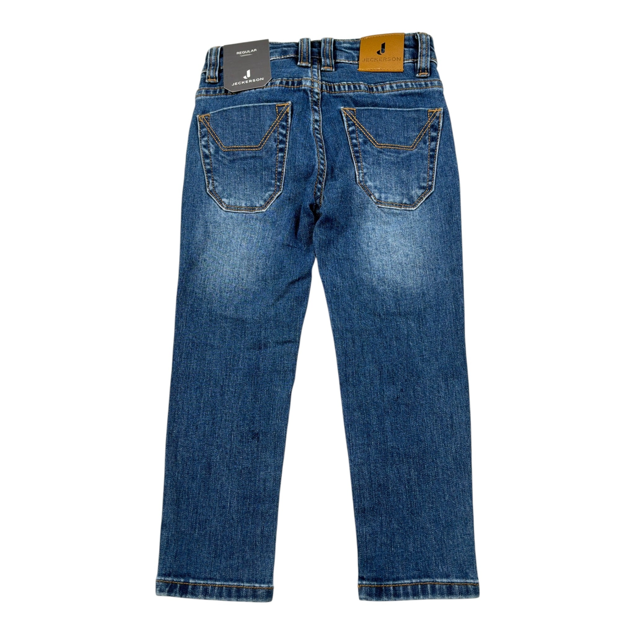 Jeckerson Jeans tinta unita con Toppe Blu per Neonato JB5036W25 BLU JECKERSON 