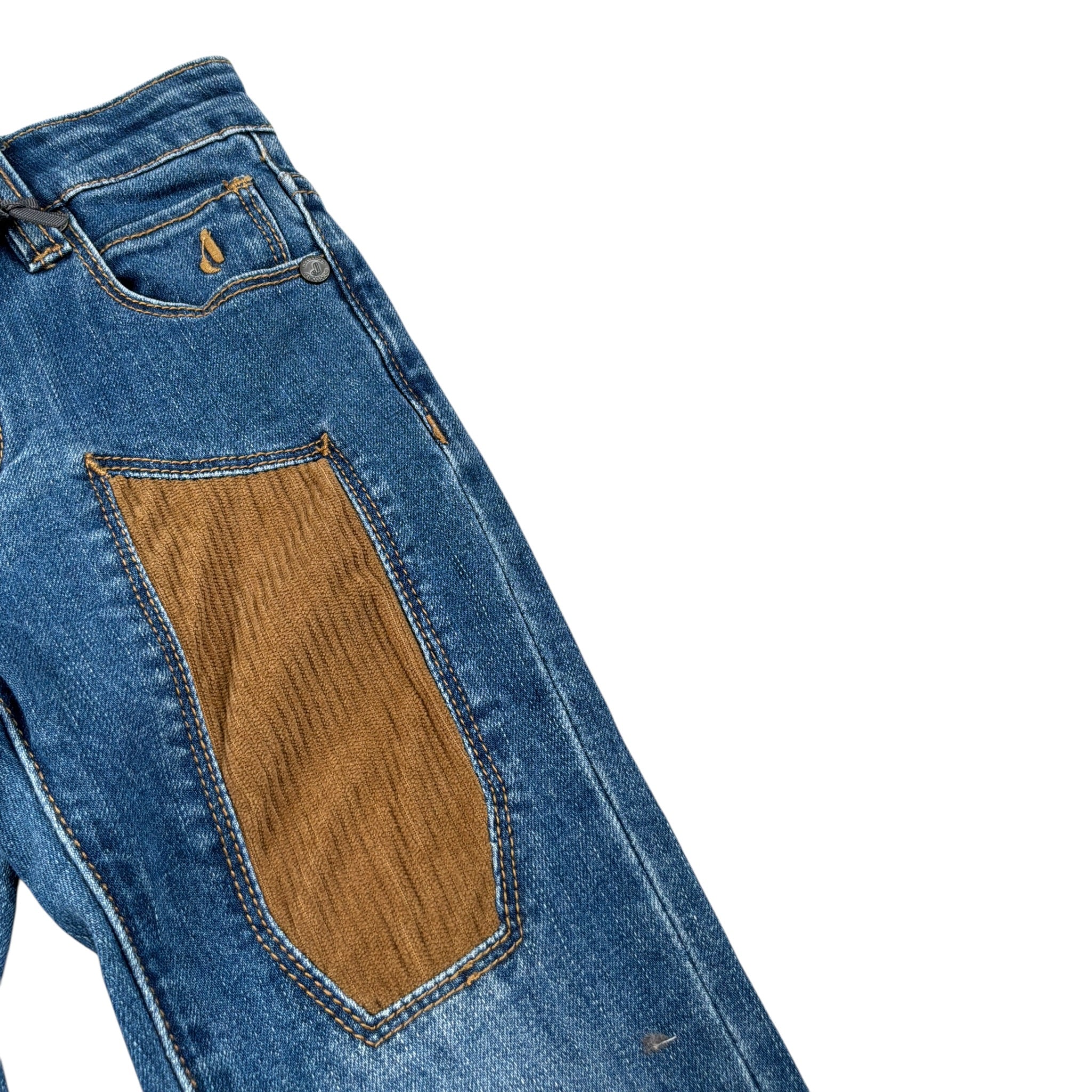Jeckerson Jeans tinta unita con Toppe Blu per Neonato JB5036W25 BLU JECKERSON 