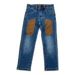 Jeckerson Jeans tinta unita con Toppe Blu per Neonato JB5036W25 BLU JECKERSON 