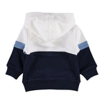 Jeckerson Felpa Chiusa con Cappuccio Tricolore Bianco/Blu per Neonato JN4313 BIANCO/BLU JECKERSON 