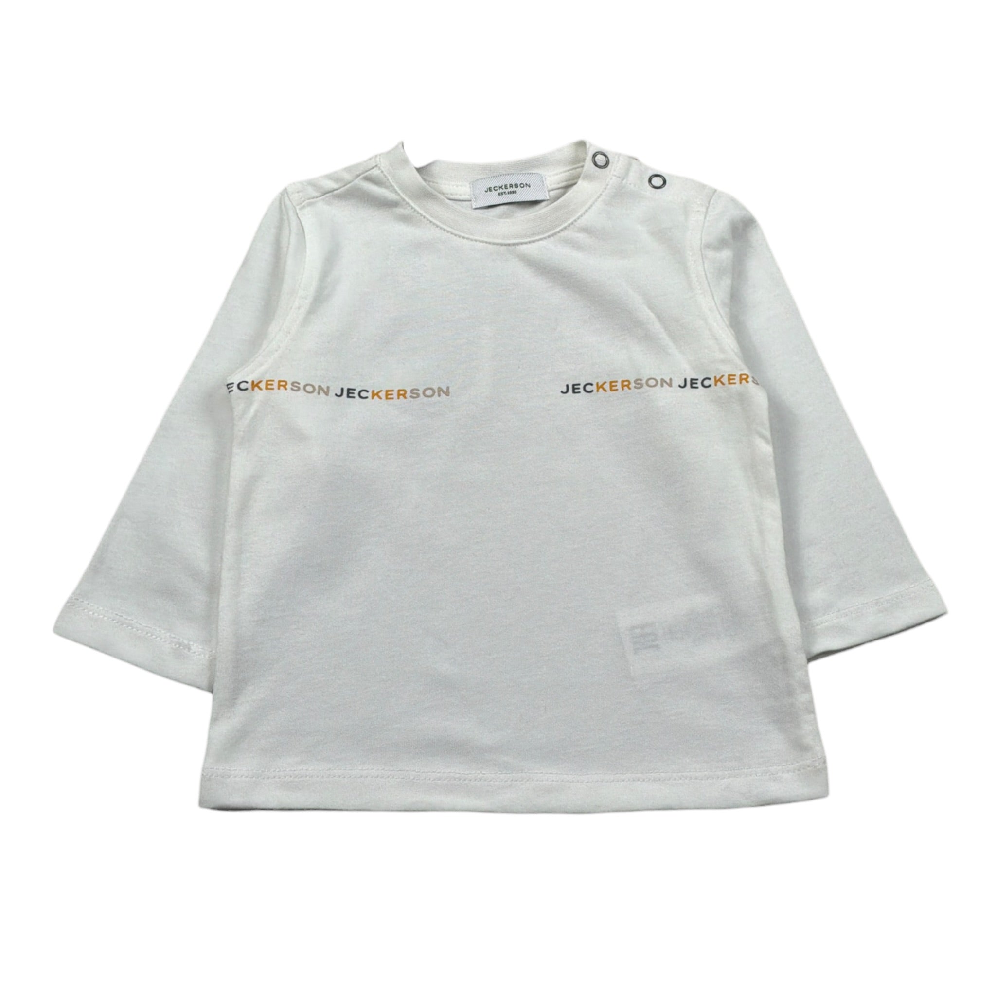 Jeckerson Shirt Girocollo tinta unita con Logo Bianco per Neonato JN4337 BIANCO JECKERSON 