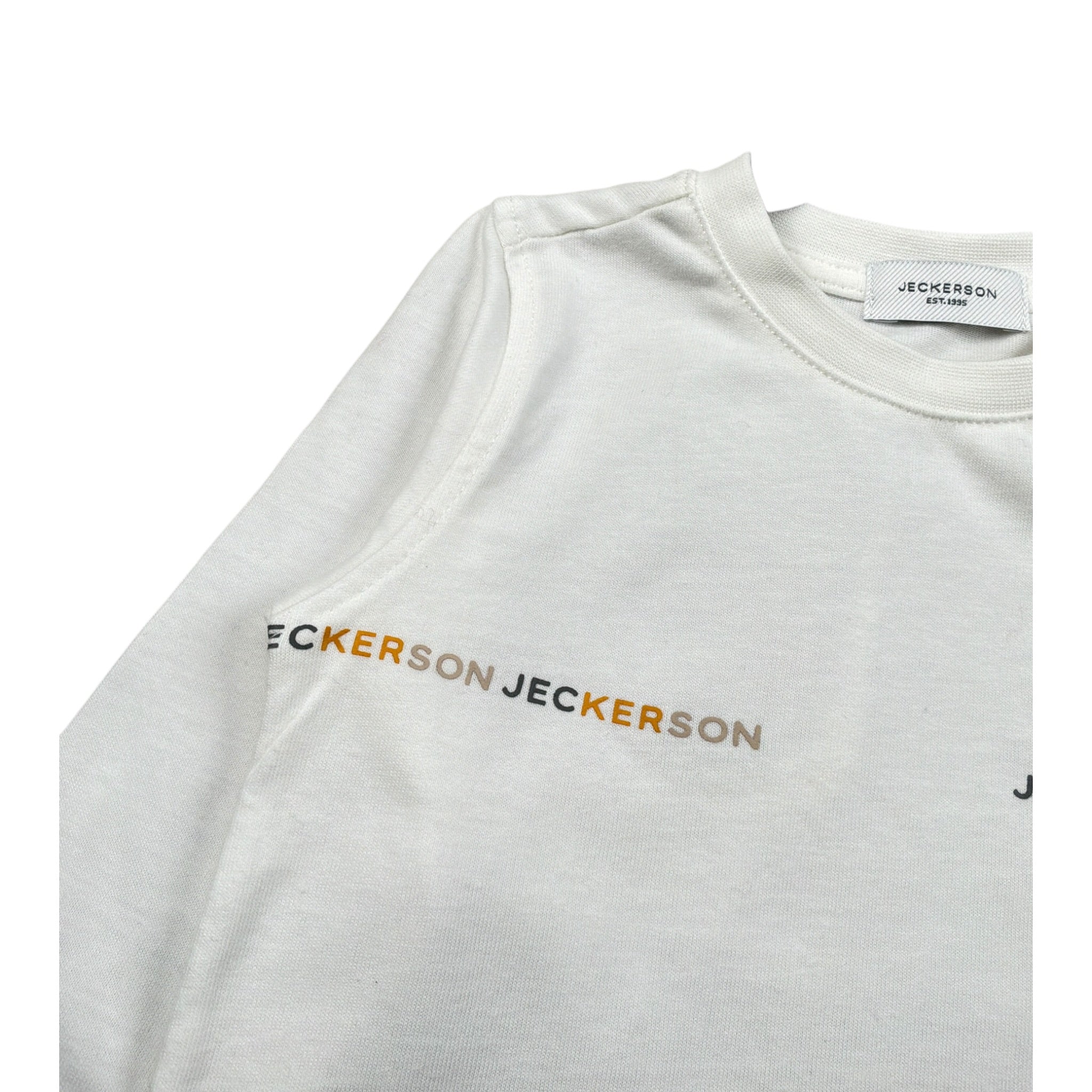 Jeckerson Shirt Girocollo tinta unita con Logo Bianco per Neonato JN4337 BIANCO JECKERSON 