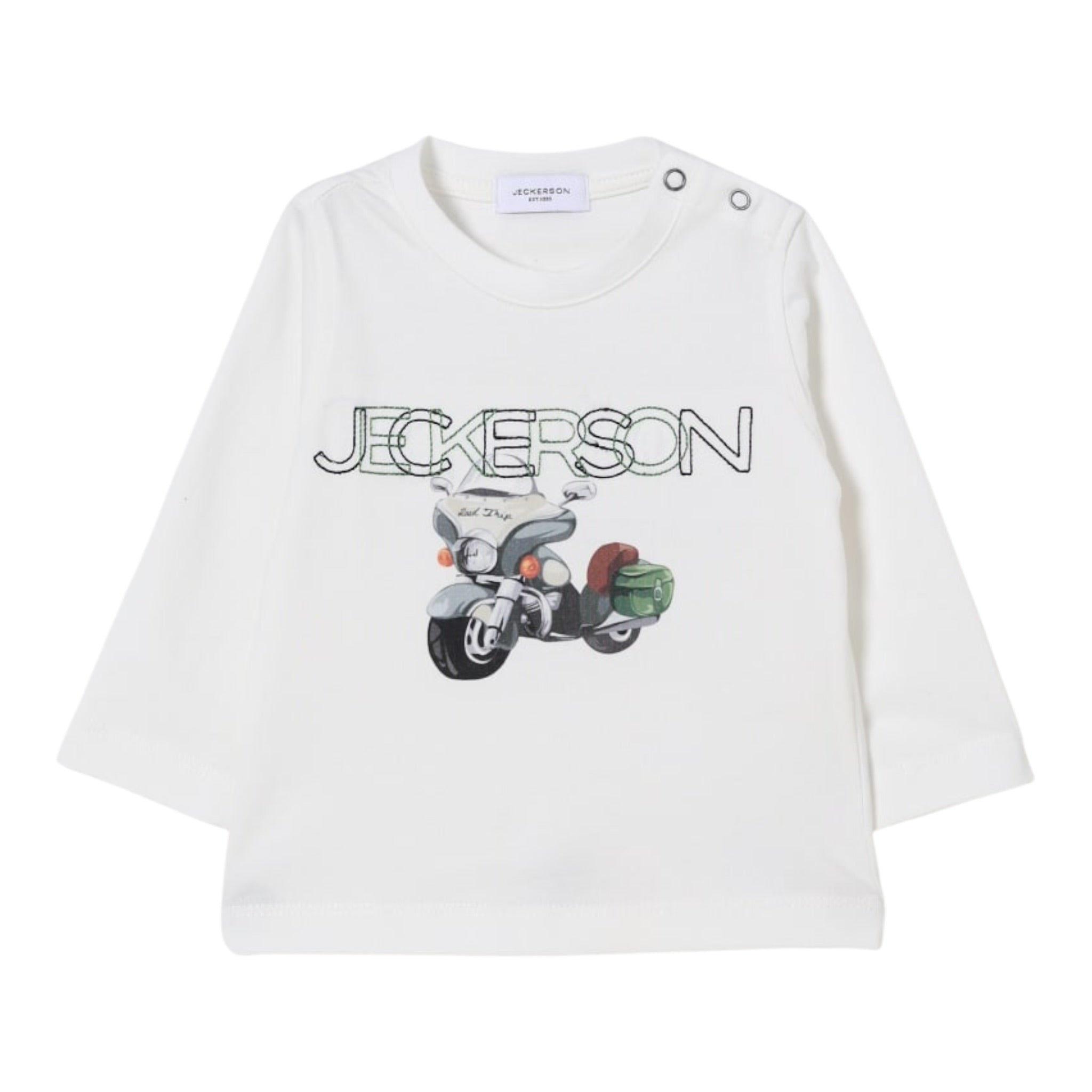 Jeckerson Shirt Girocollo tinta unita con Stampa Bianco per Neonato JN4802W25 BIANCO JECKERSON 